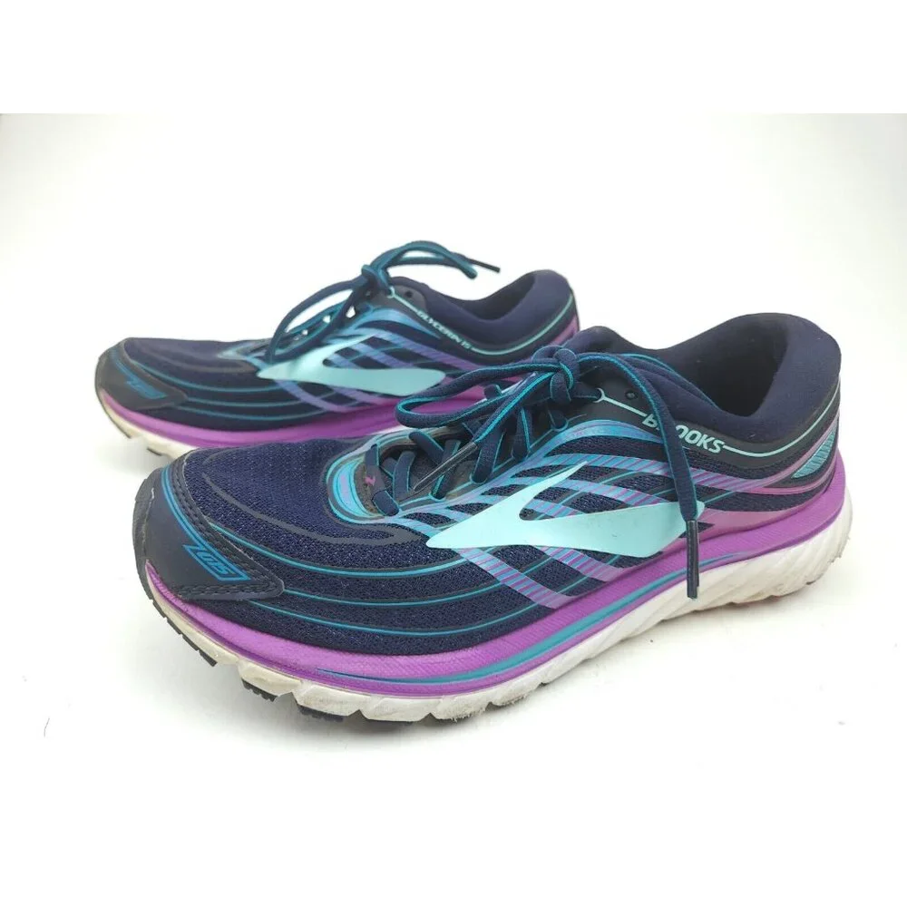 Brooks Glycerin 15 Women’s Size 9 Blue Purple Running Athletic Shoes - Picture 3 of 11